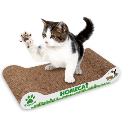 Homecat Когтеточка мятная волна для кошек с кошачьей мятой, картон, 48x25х8см