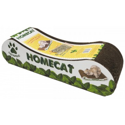 Homecat Когтеточка мятная волна для кошек с кошачьей мятой, картон, 41x24х10см