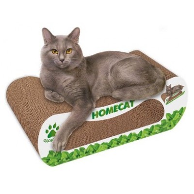 Homecat Когтеточка мятная волна для кошек с кошачьей мятой, картон, 61x25х20см