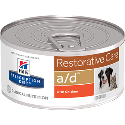 Hill's Prescription Diet RESTORATIVE CARE A/D консервы для собак и кошек, помощь при истощении, реабилитационный период, 156г (C19321)