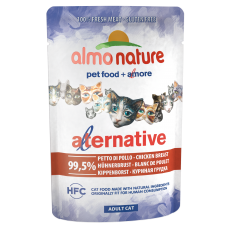 Almo Nature Alternative Паучи для кошек "Куриная Грудка"  99,5% мяса, 55г (P20401)