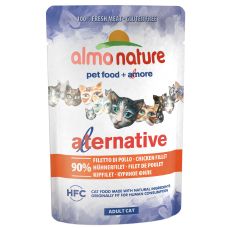 Almo Nature Alternative Паучи для кошек "Куриное филе" 90% мяса, 55г (P20623)