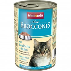 Animonda BROCCONIS Консервы для кошек с сайдой и курицей 400г (83379/P37717)