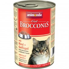 Animonda BROCCONIS Консервы для кошек с говядиной и домашней птицей 400г (83376/P37714)