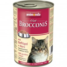Animonda BROCCONIS Консервы для кошек с домашней птицей и сердцем 400г (83377/P37715)