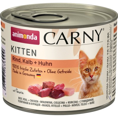 Animonda CARNY Kitten Консервы для котят с говядиной, телятиной и курицей 200 гр. (P25145/83699)