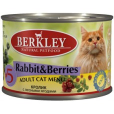 Berkley Консервы для кошек #5 Кролик с лесными ягодами 200г (P20115)