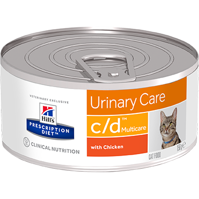Hill's Prescription Diet C/D консервы для кошек Диета для профилактики МКБ с Курицей, 156г (C11144)