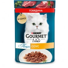 Gourmet Perl влажный корм Нежное филе в соусе для кошек, с говядиной