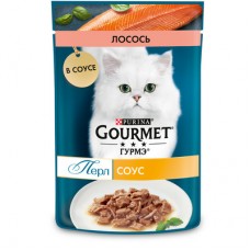 Gourmet Perl влажный корм Нежное филе в соусе для кошек, с лососем