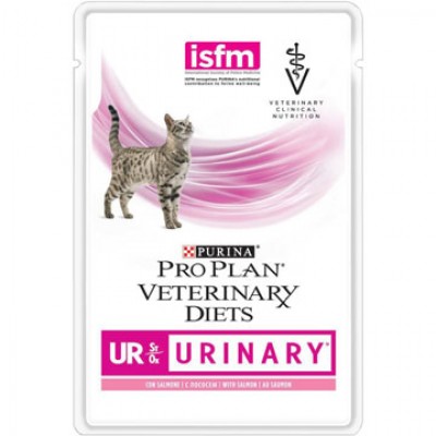 Purina Pro Plan Veterinary Diets UR ST/OX URINARY консервы для кошек при болезнях нижних отделов мочевыводящих путей, лосось 85г
