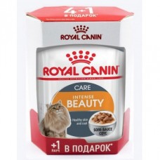 Акция 4+1 в подарок! Royal Canin INTENSE BEAUTY Влажный корм для кошек с чувствительной кожей и проблемной шерстью, 425гр. 