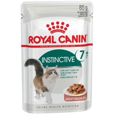 Royal Canine INSTINCTIVE+7 Влажный корм для кошек старше 7 лет (мелкие кусочки в соусе), 85г (P22363)
