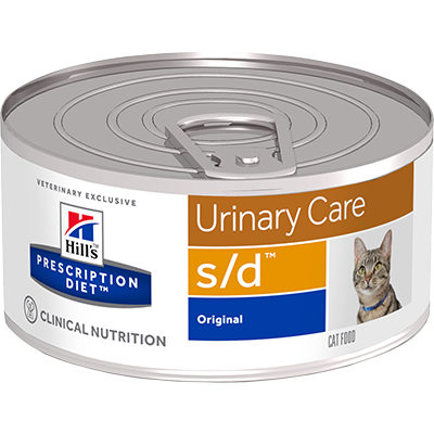 Hill's Prescription Diet S/D консервы для кошек диета для Растворение струвитных уролитов, 156г (C11144)