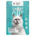 Smart Cat Паучи для взрослых кошек и котят кусочки лосося в нежном соусе