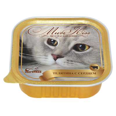 Зоогурман конcервы для кошек MurrKiss Телятина с сердцем 100гр. (P24495)