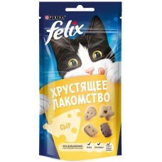 FELIX Хрустящее Лакомство для взрослых кошек с сыром, 60г (12393615/P36159) 