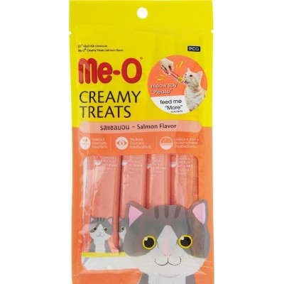 Me-O Крем-лакомство для кошек Лосось (4*15г) 60г