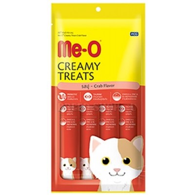 Me-O Крем-лакомство для кошек Краб (4*15г) 60г
