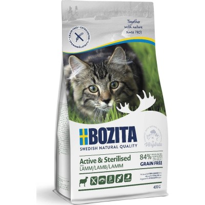 Bozita GRAIN FREE Active & Sterilised сухой корм для активных стерилизованных кошек c мясом ягнёнка