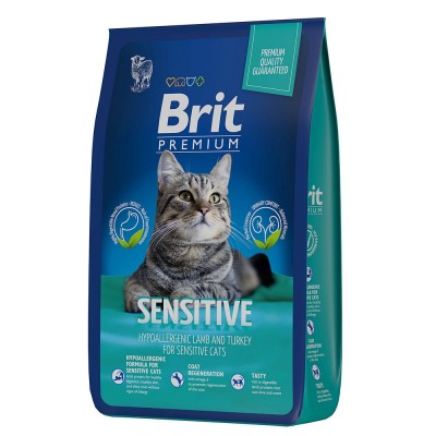 Brit Premium Cat Sensitive сухой корм для кошек с чувствительным пищеварением с ягненком и индейкой