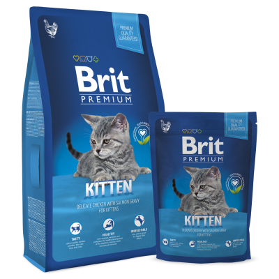 Brit Premium Cat Kitten Chicken Корм сухой для Котят с Курицей в лососевом соусе