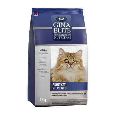Gina Elite Adult Cat Sterilized сухой для стерилизованных котов и кошек