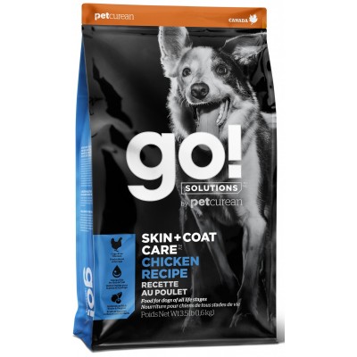GO! SKIN + COAT для щенков и собак с цельной Курицей, фруктами и овощами (DF Chicken Dog Recipe)