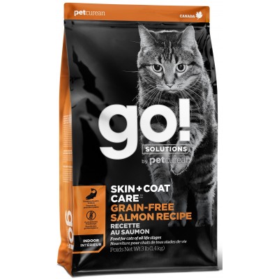 GO! SKIN + COAT Беззерновой для Котят и Кошек с Лососем 30/14 (Salmon Recipe)