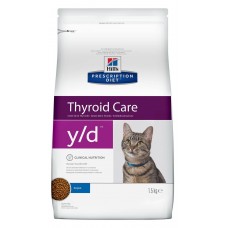 Hill’s Prescription Diet Y/D THYROID CARE при заболеваниях щитовидной железы, 1.5кг (P33622)