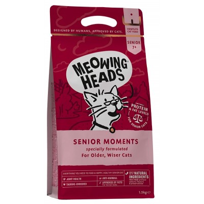 Meowing Heads для кошек старше 7 лет с лососем и яйцом "Мудрые года"