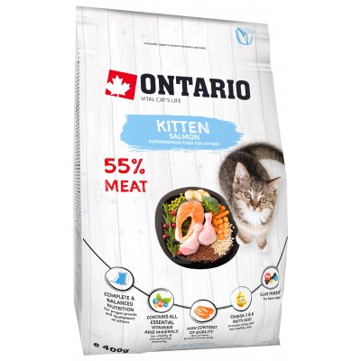 Ontario KITTEN для котят с лососем