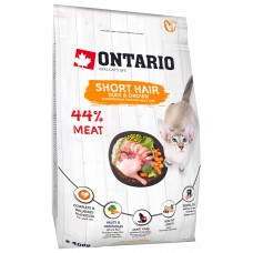 Ontario SHORTHAIR для короткошерстных кошек с курицей и уткой
