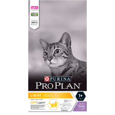Pro Plan LIGHT ADULT для кошек с избыточным весом и склонных к полноте, индейка/рис