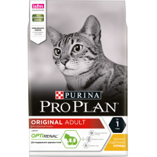 Pro Plan ORIGINAL OPTIRENAL ADULT для взрослых кошек (для поддержания здоровья почек), курица