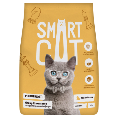 Smart Cat Сухой корм для котят с цыпленком