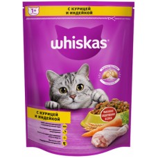 Whiskas Сухой корм для кошек Вкусные подушечки с нежным паштетом "Аппетитное ассорти с курицей и индейкой"