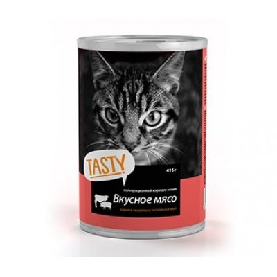 Tasty Консервы для кошек Вкусное мясо 415г (P49871)