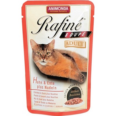 Animonda RAFINE Adult Паучи для кошек с курицей, уткой и пастой 100 гр. (83652)