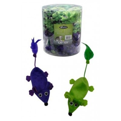 Papillon Игрушка для кошек "Плюшевые мышки, зеленые и фиолетовые" 11см (Plush green + violet mouse 11 cm) 240057 / P24280