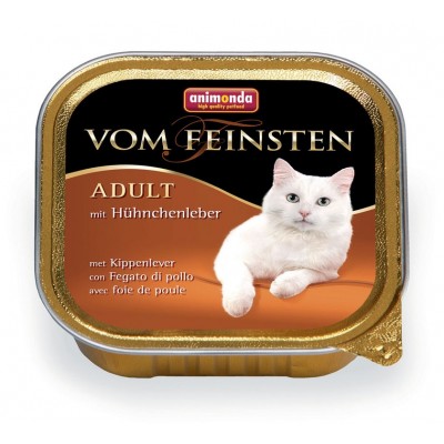 Animonda VOM FEINSTEN Adult Консервы для кошек с куриной печенью 100г (83304/P22579)