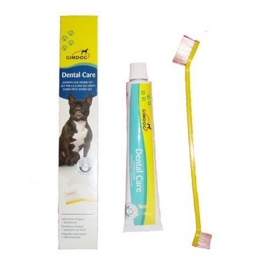 Gimdog зубная паста + зубная щетка для собак 50гр. (26228)