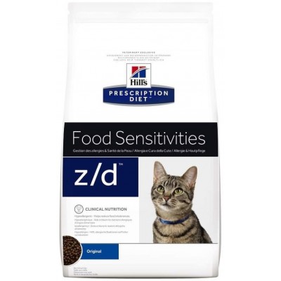 Hill's Prescription Diet ALLERGY & SKIN CARE Z/D корм диета для кошек лечение острых пищевых аллергией, 2кг (C99879)