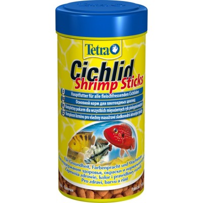 Тетра 199095 Tetra Cichlid Shrimp Sticks Корм для цихлид с высоким содержанием креветок, палочки 250мл (15772)