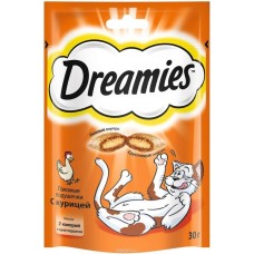 Dreamies Лакомые подушечки для кошек с курицей 30г