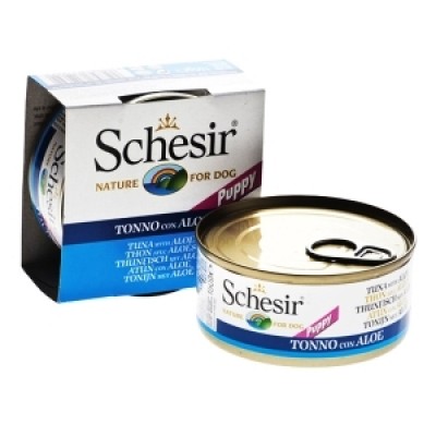 Schesir консервы для щенков тунец/алоэ (10559)