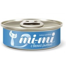 Mi-Mi консервы для кошек с белой рыбой, 80 гр. (21854)