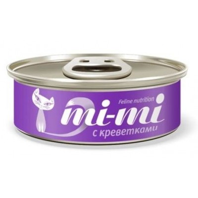 Mi-Mi консервы для кошек с креветками, 80 гр. (22692)