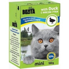 Bozita Feline MINI Duck Кусочки в соусе для кошек с уткой, 190 гр. (P22220)