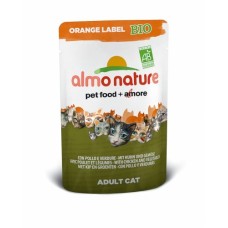 Almo Nature Orange label Bio пауч для кошек с Курицей и Овощами 70гр. (22541)